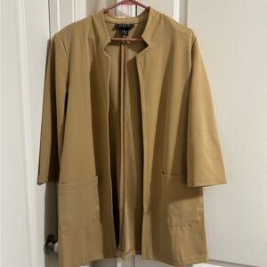 Elegant Camel Open Front Blazer